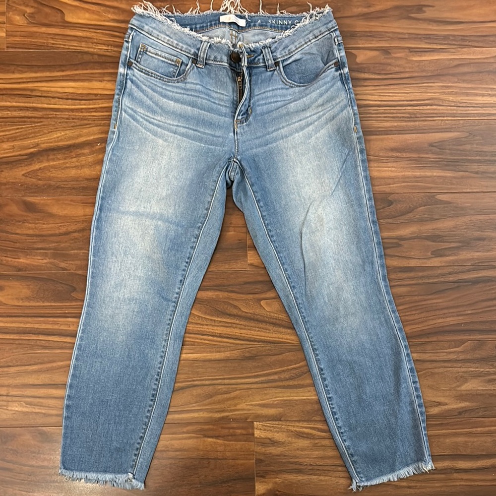 LC Lauren Conrad Light Blue Cropped Jeans Skinny Capri